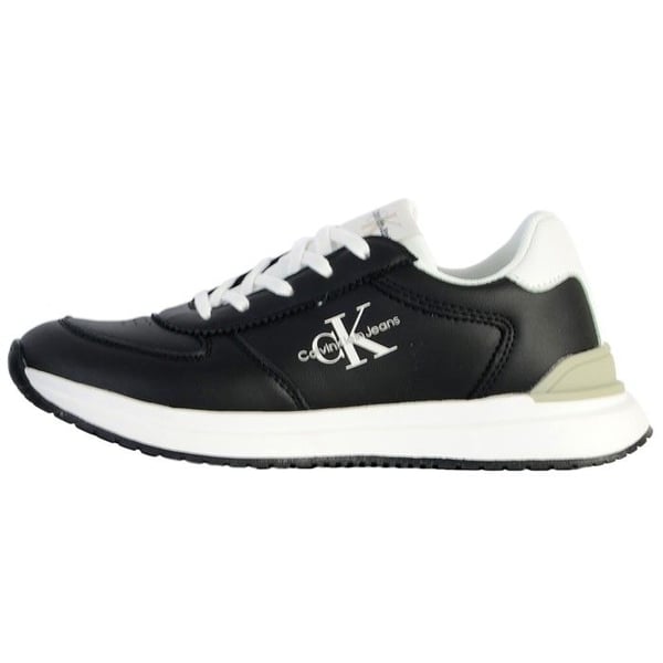 Calvin Klein barnskor med låga spetsar - nero/bianco - 35