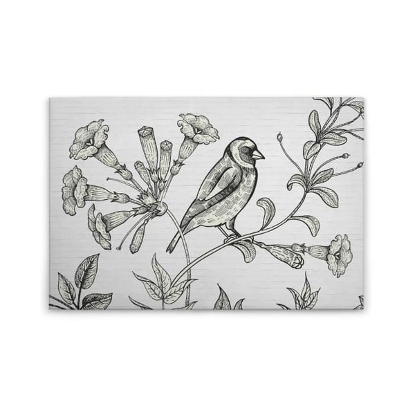 Canvastavla - Tadessi - M1-No.50118 - Fåglar - Svart - Vit - Rustik stil - Canvas på bårram - Blommor - 90 x 60 cm Canvastavla - Tadessi - M1-No.50118 - Fåglar - Svart - Vit - Rustik stil - Canvas på bårram - Blommor - 90 x 60 cm