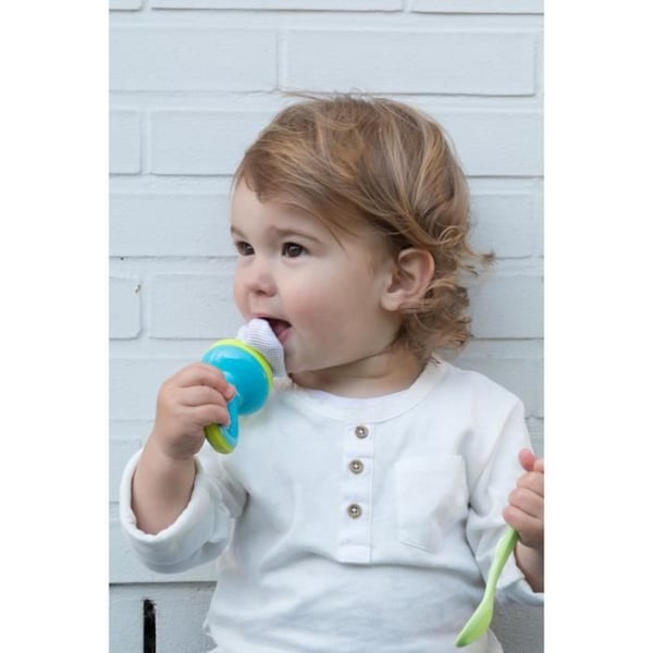 Babytillbehör - NUBY Le Grignoteur - Blå - Från 6 månader - Livsmedelsgodkänd plast