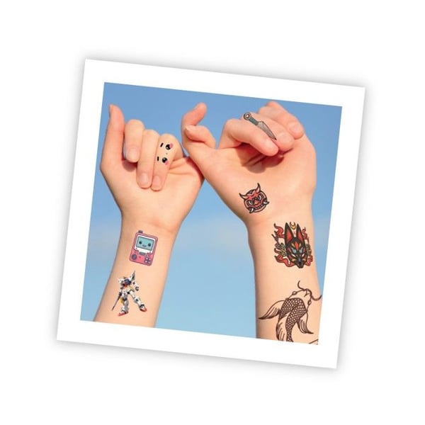 Midlertidige tatoveringer - Buki France - 75 Kawaii tatoveringer - Vaskbare - Til børn - Unisex