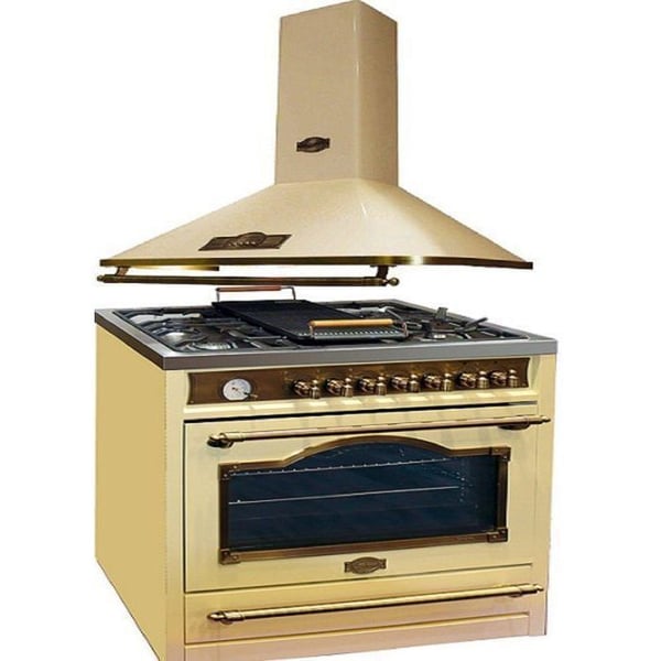 Gaskök - Kaiser - HGE 93555 ElfEm - 90 cm - Multifunktionell elektrisk ugn - Fläkt 90 cm