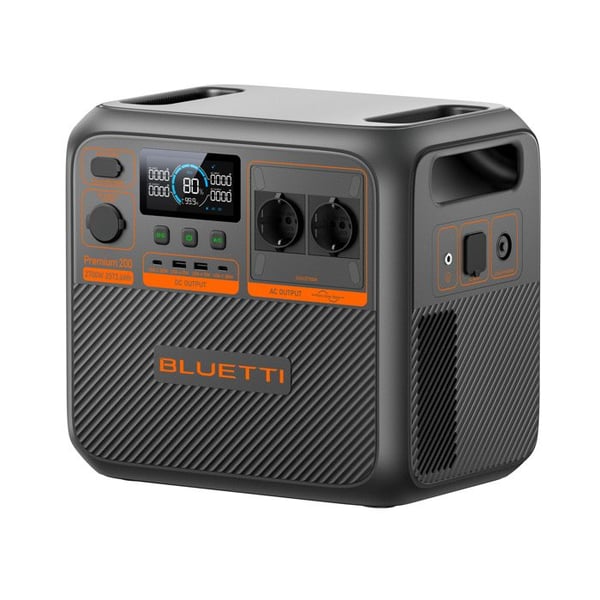 Bärbar Elstation - BLUETTI - Premium 200 V2(AC270P) - 2073.6Wh - 2700W - TurboBoost Laddning