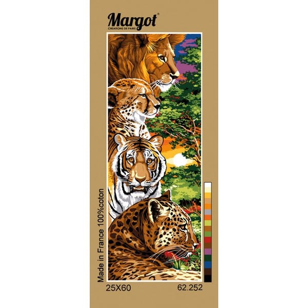 Canevas Pénélope Antik Katter 25x60cm