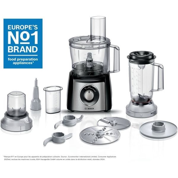 Multifunktionel robot BOSCH MULTI TALENT MCM3501M - Sort og rustfrit stål - 800 W - 2 hastigheder + pulsfunktion