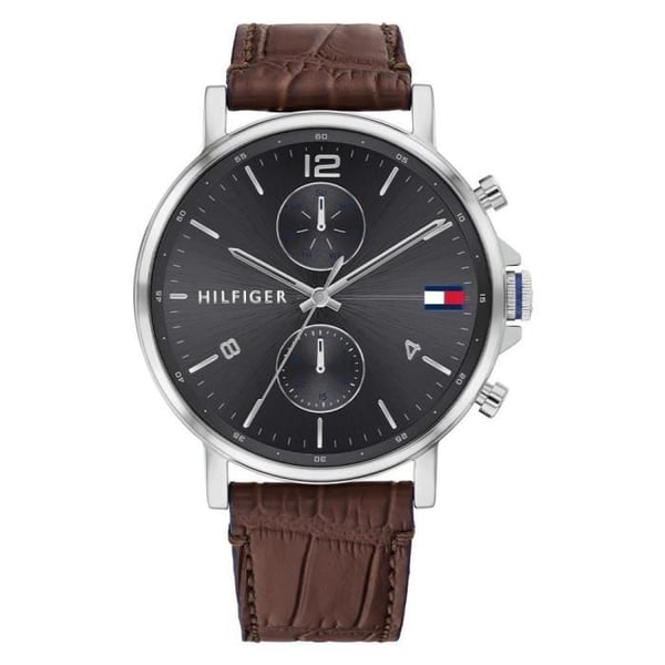 Tommy Hilfiger - Herrklocka i kvartsläder med flera rattar - 1710416