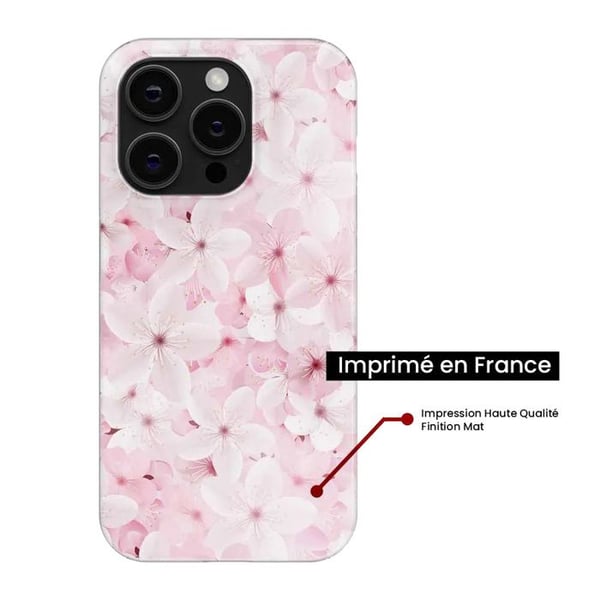 Tryckt silikonfodral som är kompatibelt med Apple iPhone 13 Pro Sakura