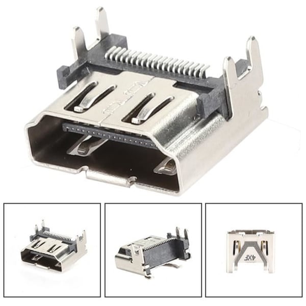 HDMI-connector - HURRISE - PS4 PRO-2000 - Reservedele - Super tynd - Perfekt pasform
