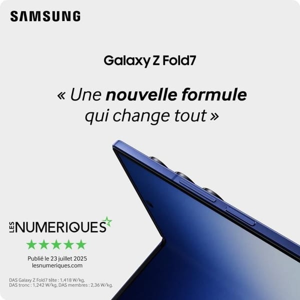 Samsung Galaxy Z Fold7 5G Smartphone 512 Go Blå natt