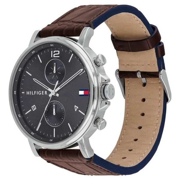 Tommy Hilfiger - Herrklocka i kvartsläder med flera rattar - 1710416