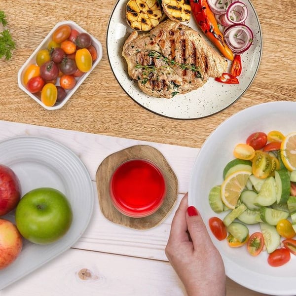 Sunderlag i trä - Mango - 10 cm - Rustik naturlig borddekoration för dryck ljus skyddare