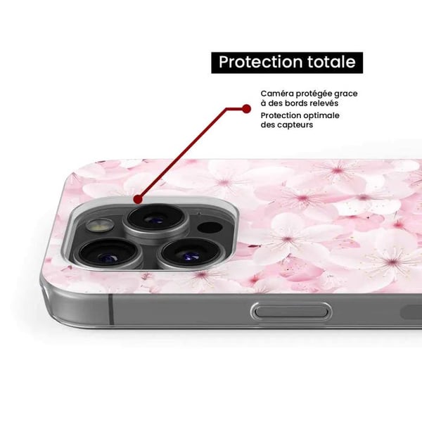 Tryckt silikonfodral som är kompatibelt med Apple iPhone 13 Pro Sakura