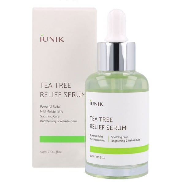 Ansiktsserum - iUNIK - Tea Tree Relief Serum 50ml - Lugnande - Regenererande - Anti-imperfections