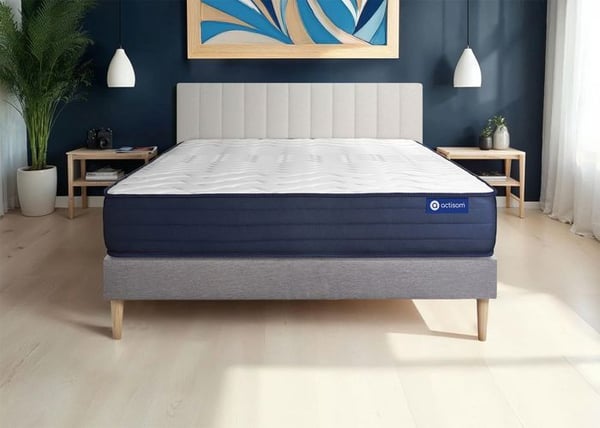 Sängset Madrass Sängbotten 160x210 cm - Actiflex Life - Sängbotten Kit Grå