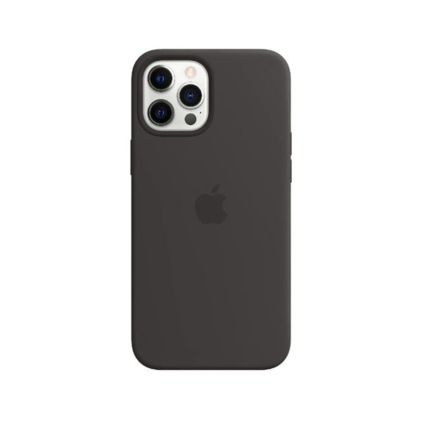Original silikonfodral med MagSafe för iPhone 12 Pro Max Svart MHLG3ZE/A