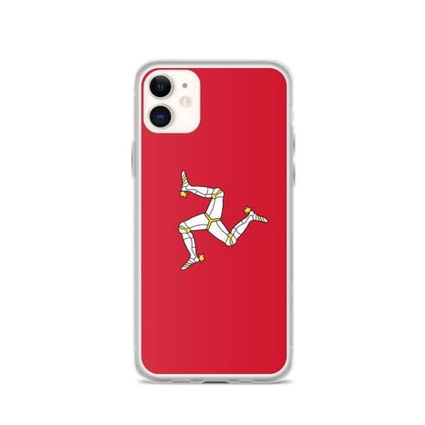 Mobilskal – Isle of Man Flagga – Kompatibel med iPhone 11 – Mjuk Fodral – Slitstark och Stötsäker - Silikon - Pixelforma