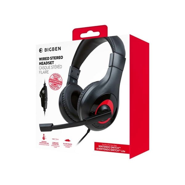 Stereo headset - NACON - SWITCHHEADSETV1 - Trådad - Allroundmikrofon - Bekväm