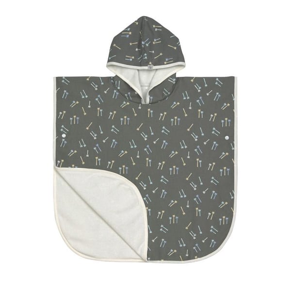 Strandponcho - LASSIG - Mörkgrön - Anti-UV UPF 80 - 100% Återvunnen polyester - Unisex