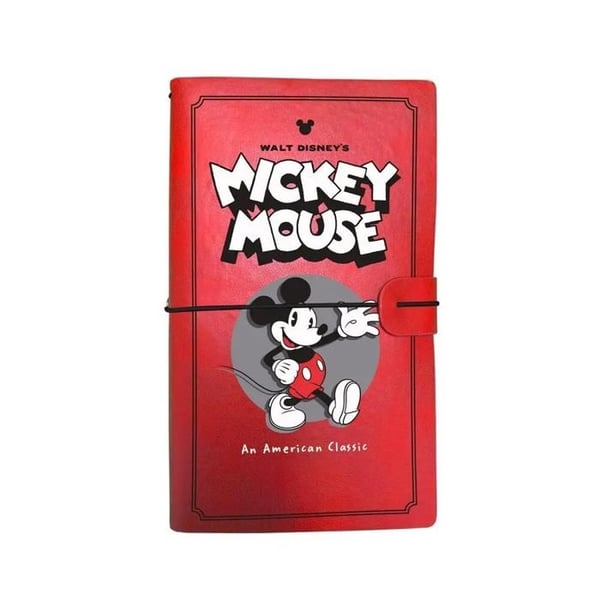 Resedagbok - ERIK - Disney Mickey - Röd - Rymliga sidor - Praktiskt format
