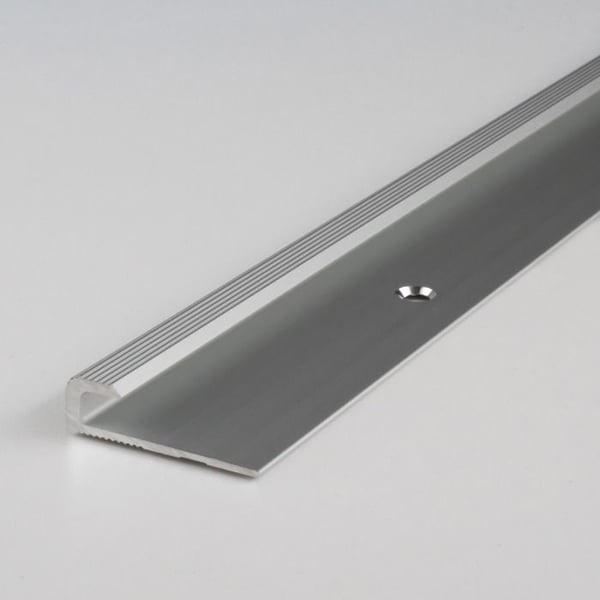 Anodiserad aluminiumavslutning Silver l 30 mm H 5 mm Genomborrad Färdigprofil L 1000 mm