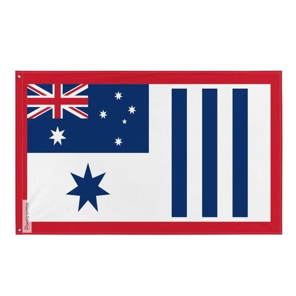 Australiens hedersflagga – 120 x 180 cm – Hållbar polyester – 2 metallöljett – Inomhus / Utomhus – Pixelforma