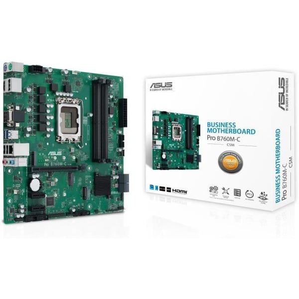 Moderkort - ASUS - PRO B760M-C-CSM - Intel B760 LGA 1700 micro ATX