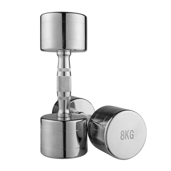 Haltère - MC Chrome - 5 kg - Krom - Ergonomisk skridsikker håndtag