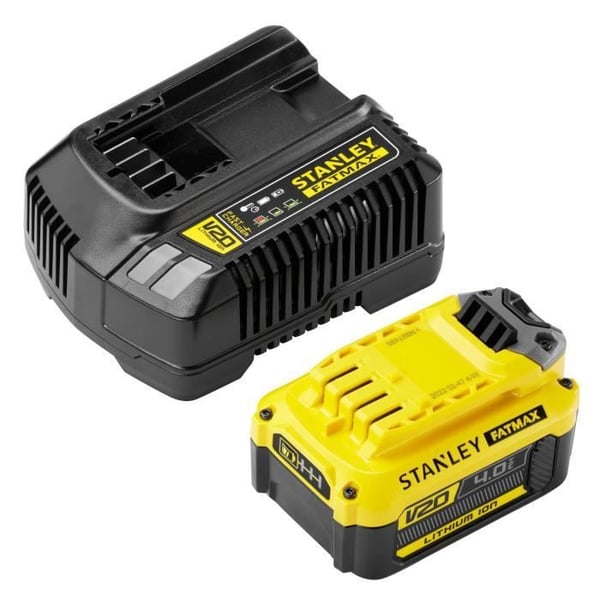 Laddare 18V 4A - STANLEY FATMAX - Kompatibel med alla batterier i V20-serien - SFMCB14-QW