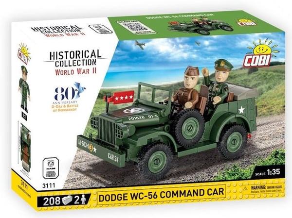 Modell - COBI - DODGE WC-56 KOMMANDOBIL - Plast - Grön - För barn från 6 år