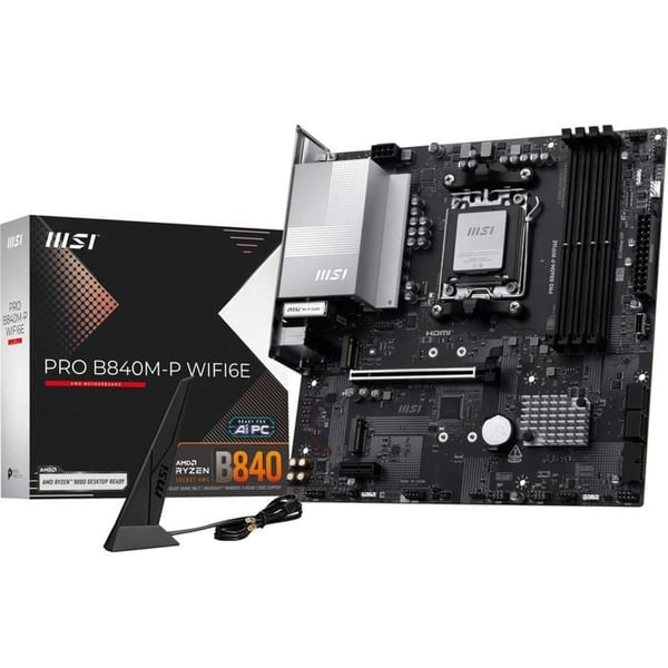 Moderkort - MSI - PRO B840M-P WIFI6E - Socket AM5 - DDR5 - Wi-Fi 6E