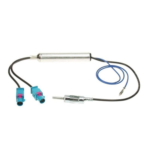 DIN antennadapter > 2x FAKRA (Z) / fantomförstärkning
