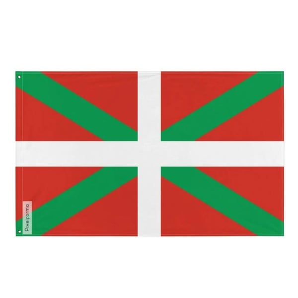 Flagga från Pyrénées-Atlantiques i väster – 128 x 192 cm – Polyester – Öljett i järn – Hållbar