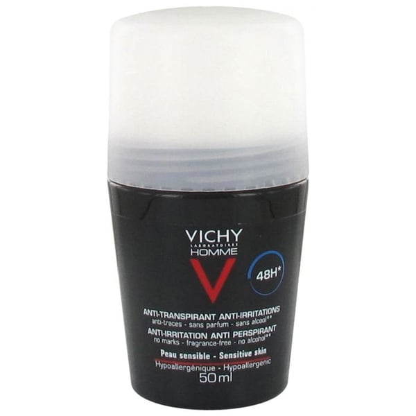 Luftrenare - Vichy - Man - Roll-On 50ml - Anti-Svettnings 48h - Känslig Hud