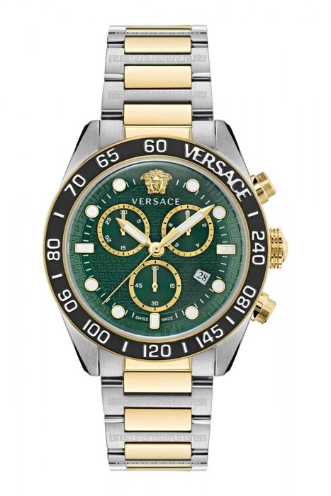 Klocka - VERSACE - VE6K00423 - Kvarts - 43 mm boett - Flerfärgad stålarmband