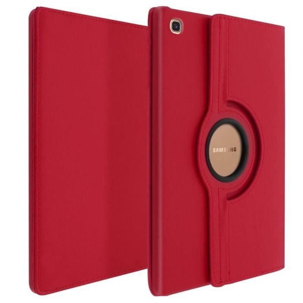 Fodral - AVIZAR - Galaxy Tab S5e - Heltäckande skydd - 360° roterande stöd - Röd 10,5 tum
