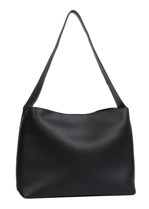 Axelväska - TOM TAILOR - Angie Hobo Bag M - Svart - Polyuretan - 27x25x10 cm
