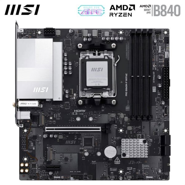 Moderkort - MSI - PRO B840M-P WIFI6E - Socket AM5 - DDR5 - Wi-Fi 6E