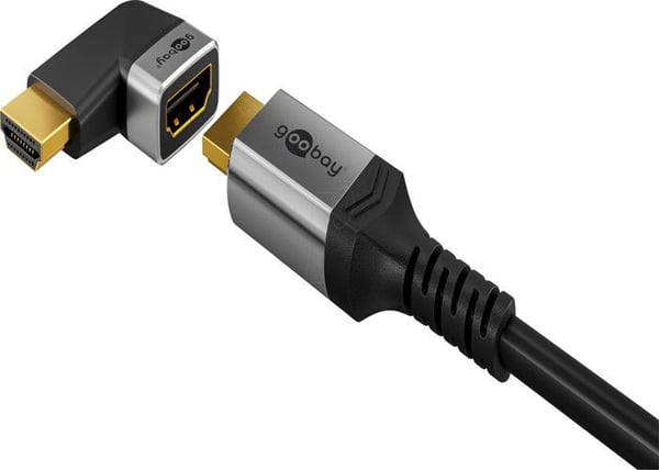 Adapter för HDMI med 90° vinkeln - goobay - 72010 - 8K 60 Hz - 4K 120 Hz - 48 Gbits