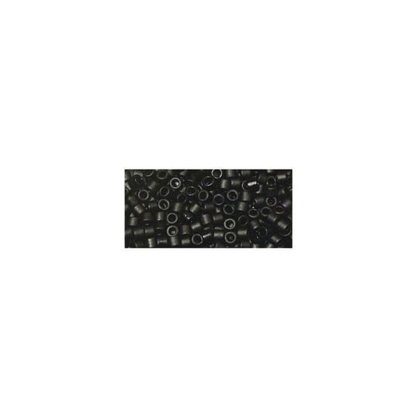Delica-rocailles, 1,6mm metallic matt, låda, svart, 6g
