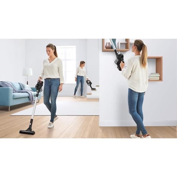 BOSCH BBS611BSC - Sladdlös multifunktions kvastdammsugare - svart - integrerad handdammsugare - 2 hastigheter - 30 min drifttid