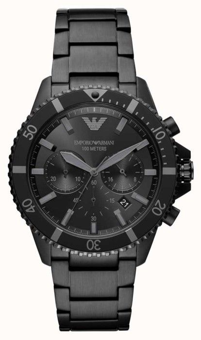 EMPORIO ARMANI - Klocka - svart - Klockor &amp; Glasögon Herr