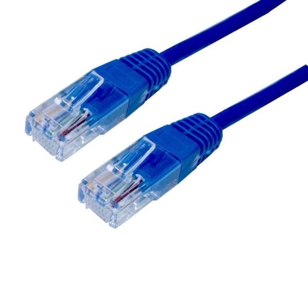 RJ45 Cat5e UTP anslutningskabel - DCU - 2m - Blå färg - 3 års garanti