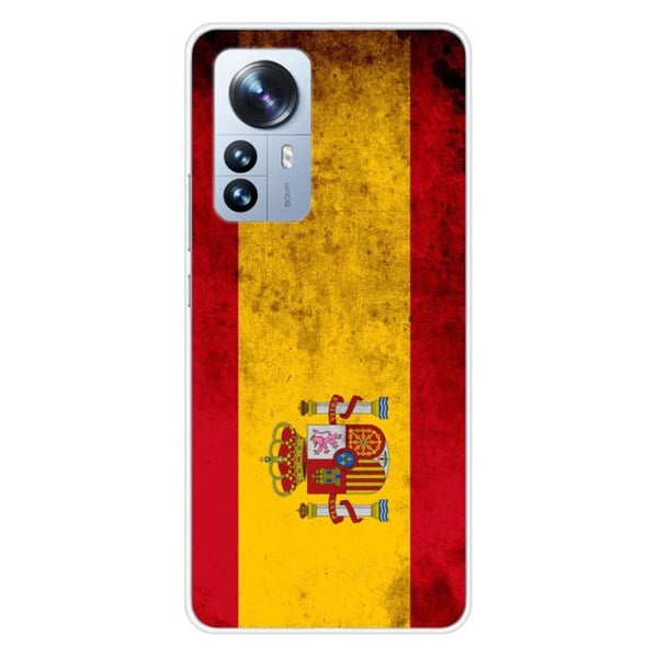 Siliconea skal - Kompatibel med Xiaomi Mi 12 Pro - design spansk flagg