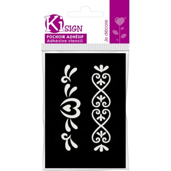 Självhäftande schablon Armband Hjärta 7x10 cm