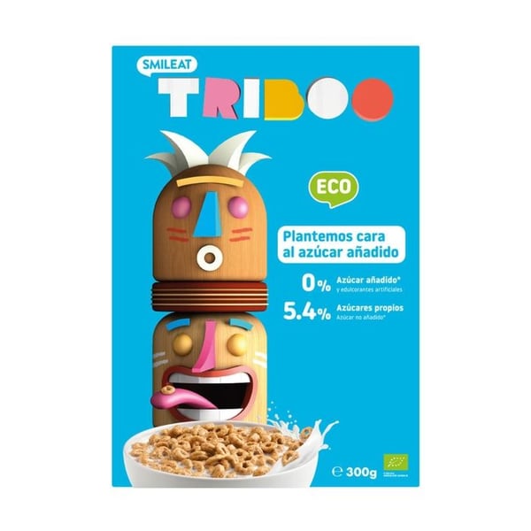 TRIBOO - Ekologiska frukostflingor smileat 300 g
