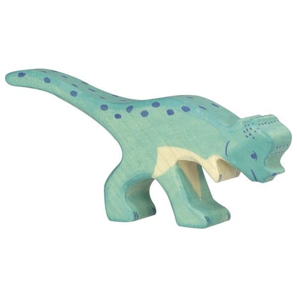 FIGURIN - HOLZTIGER - PACHYCEPHALOSAURUS - Trä - Blå - Handmålad FIGURIN - HOLZTIGER - PACHYCEPHALOSAURUS - Trä - Blå - Handmålad