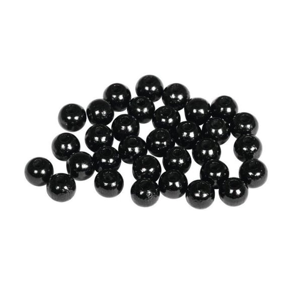 FSC 100% träpärlor, polerade, 6mm ø, ljusblå, 115 stycken