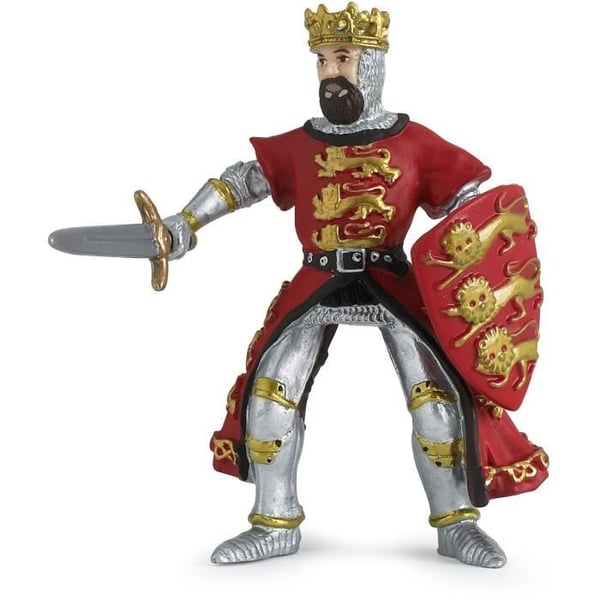 Röd King Richard Figurine - PAPO - THE MEDIEVAL WORLD - Blandat - 3 år och uppåt