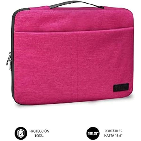 Laptopfodral - SUBBLIM - Elegant 15,6" - Grå - Syntetisk - Stötresistent