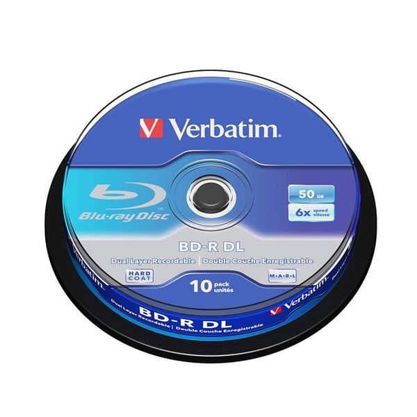BD-R skiver - VERBATIM - 50 stk - 25 Go - 6x - Spindle
