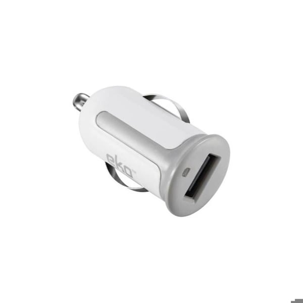Universell 1A USB cigarettändare bil-laddare Vit
